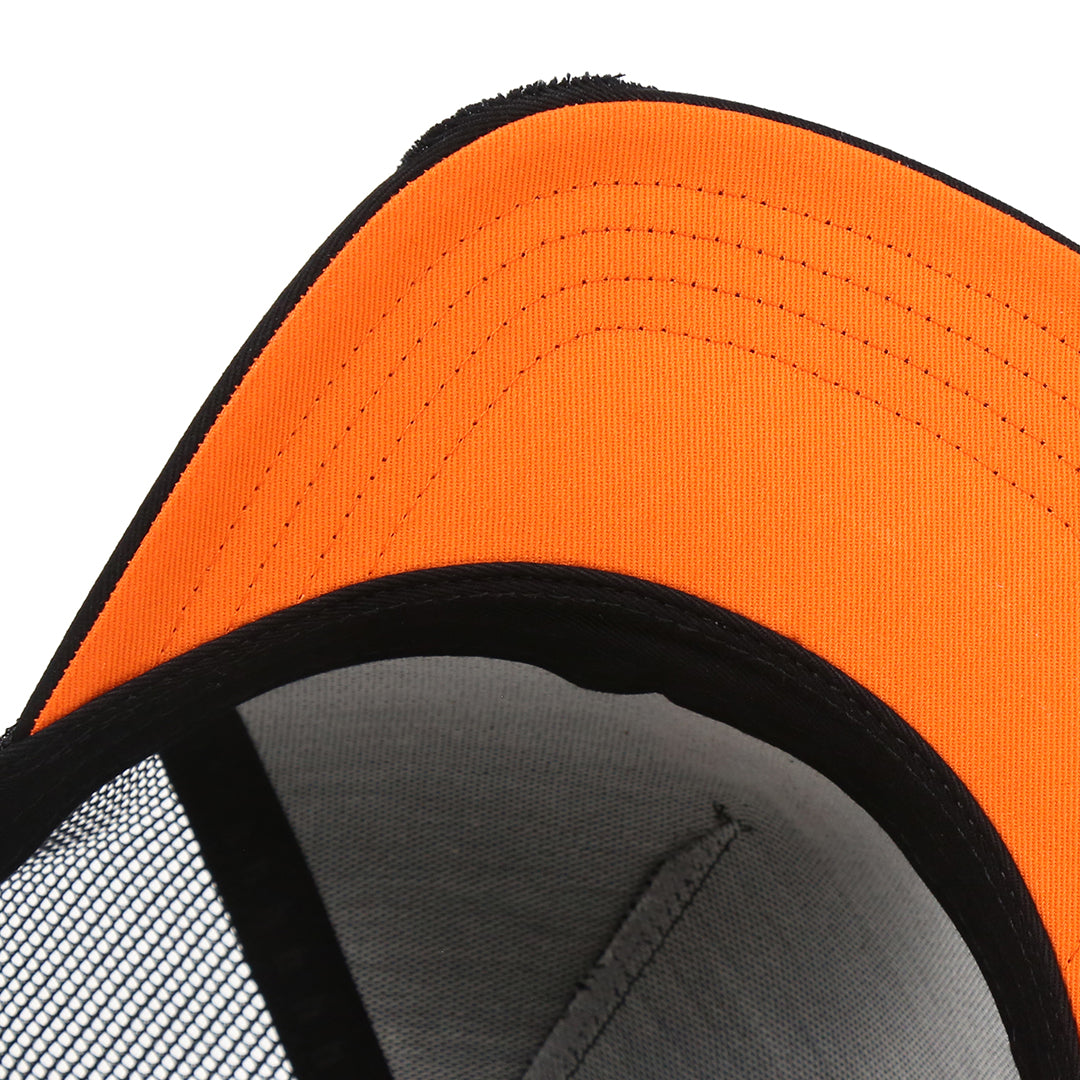 CONTRAST PEAK CAP BLACK ORANGE