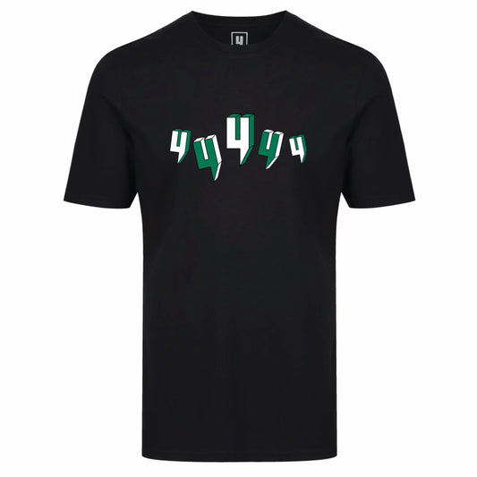 BLACK TEE FIVE Y LOGO GREEN