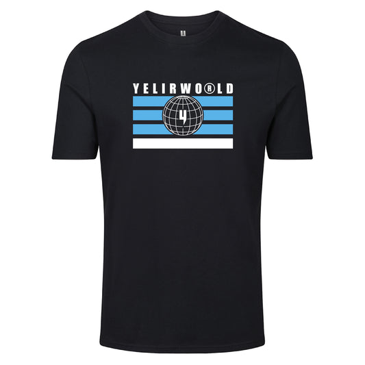 GLOBAL ENTERPRISE FLAG TEE BLACK BABY BLUE