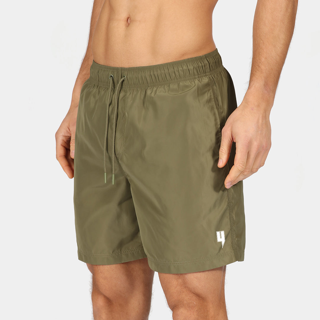 Y PATCH LOGO SWIM SHORTS KHAKI