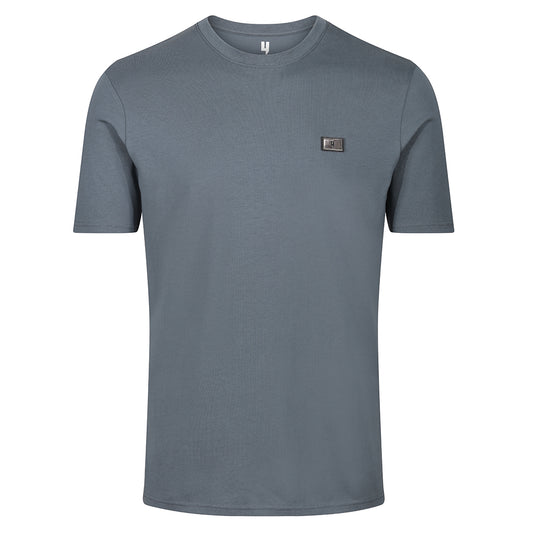 Y LOGO PLAQUE TEE GREY