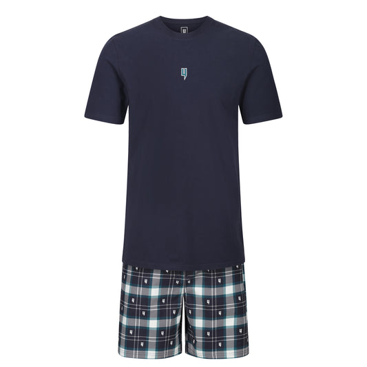 LOUNGEWEAR SET BLUE CHECK