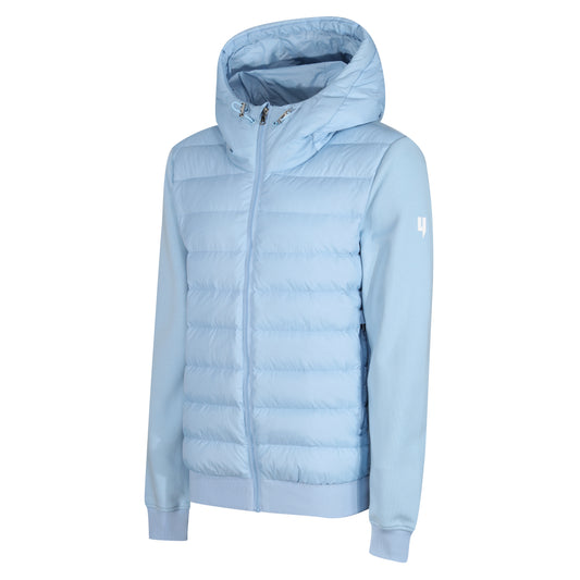 QUILTED PANEL JACKET BABY BLUE