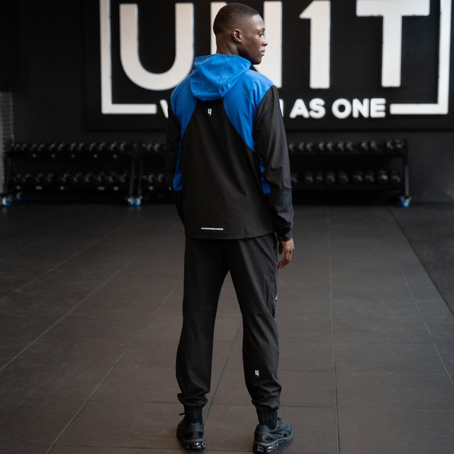 TRAINING JACKET BLACK BLUE