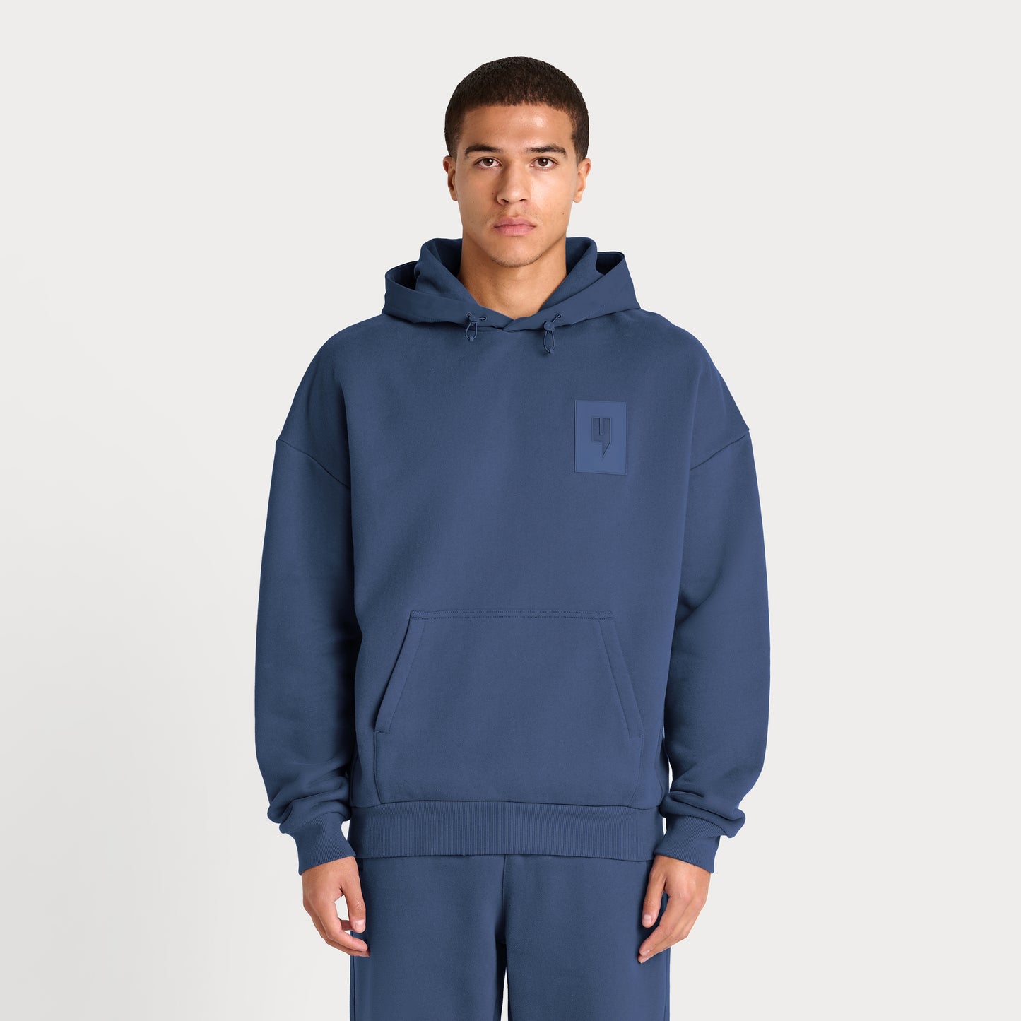 BLUE RELAXED FIT LUX HOODY