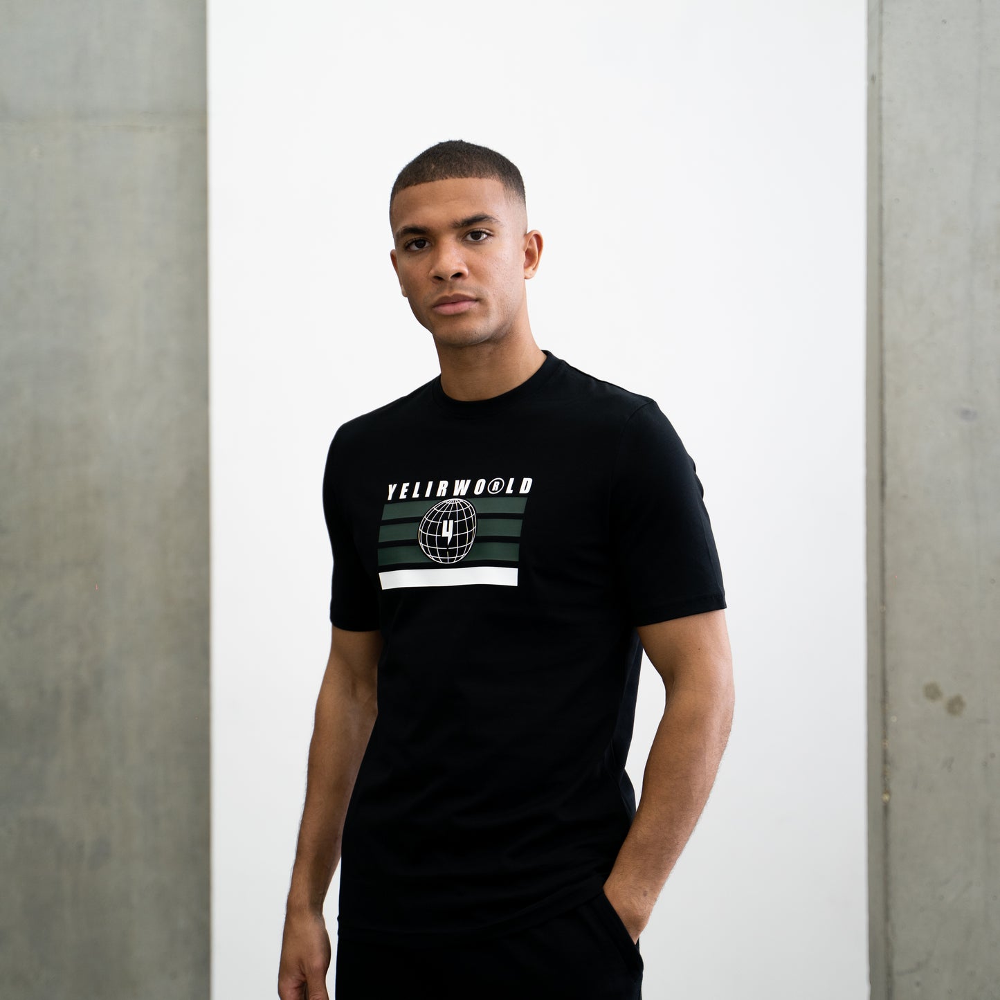 GLOBAL ENTERPRISE FLAG TEE BLACK GREEN