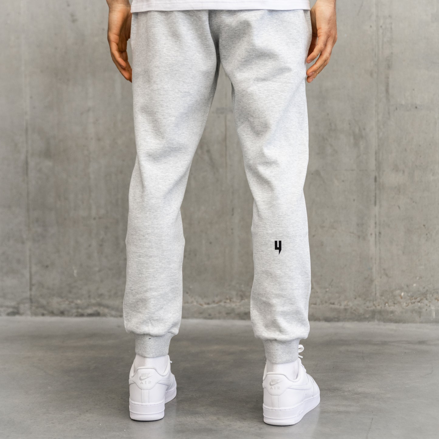 GREY MARL JOGGERS  BLACK Y