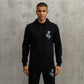 BLACK HOODY 3D Y LOGO GREEN