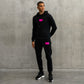 BLACK JOGGERS YYY NEON PINK