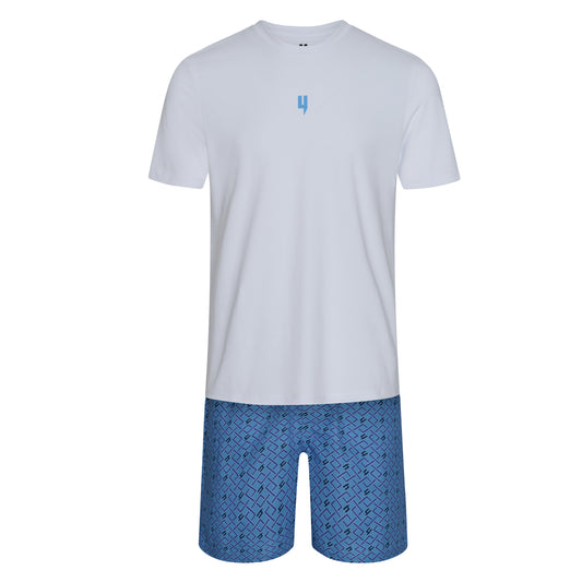 LOUNGEWEAR SET MULTI Y WHITE BLUE