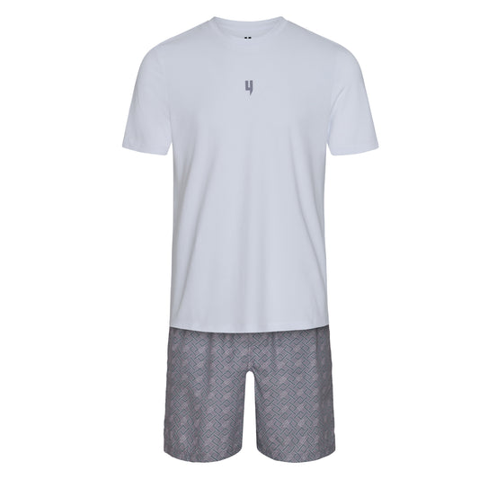 LOUNGEWEAR SET MULTI Y WHITE GREY