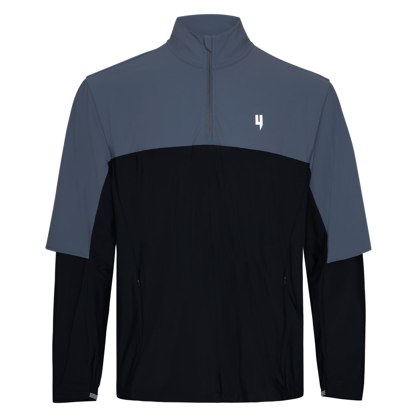 PERFORMANCE HYBRID 1/2 ZIP BLACK/GREY