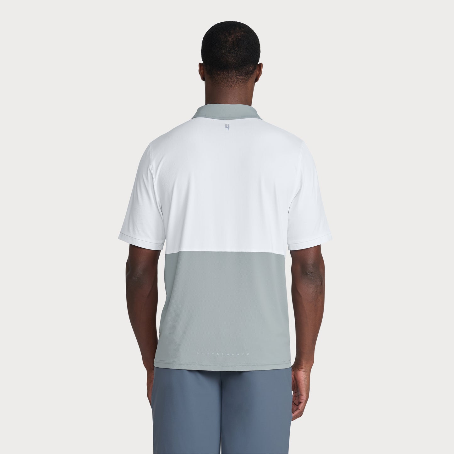 PERFORMANCE HYBRID POLO WHITE/GREY