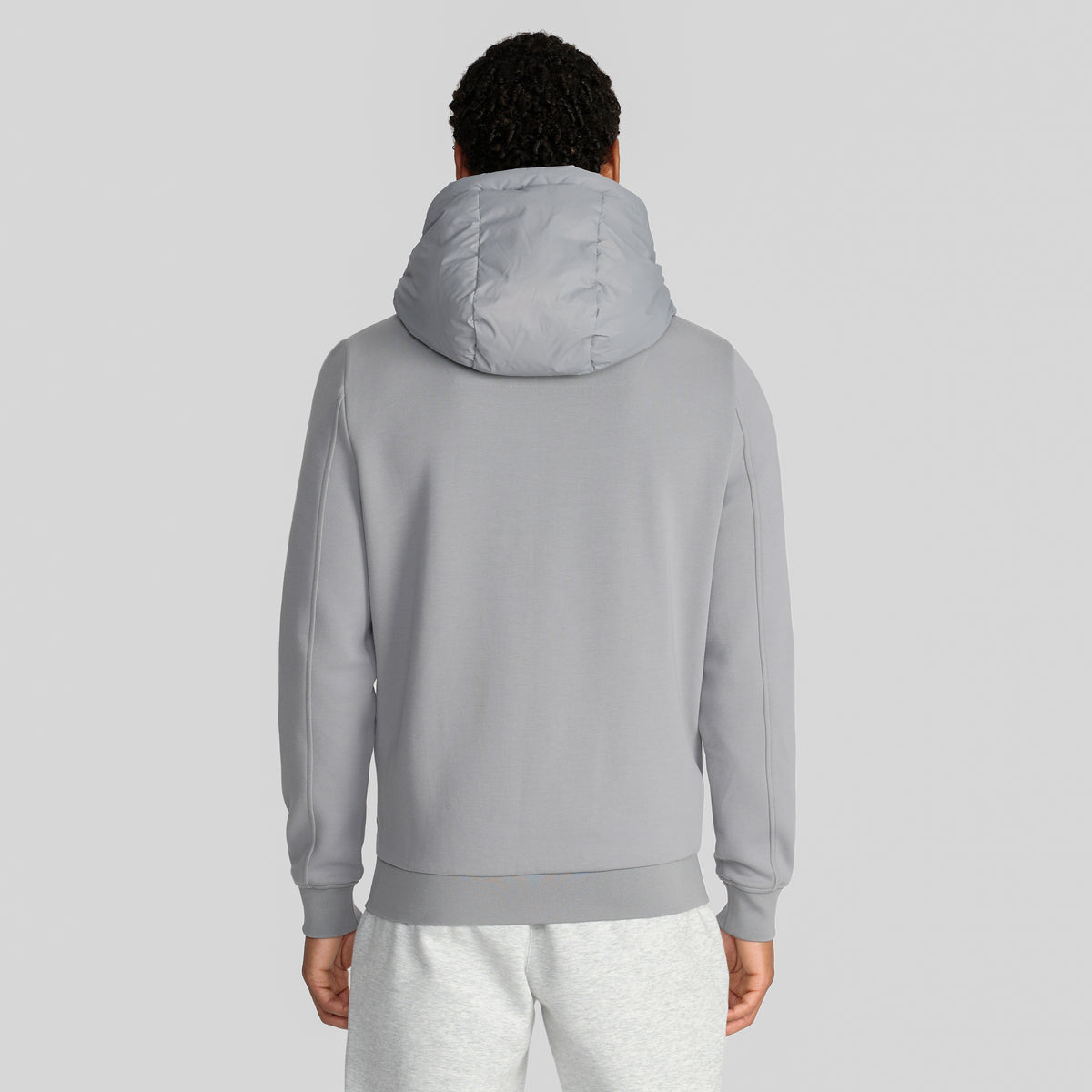 QUILTED PANEL JACKET GREY