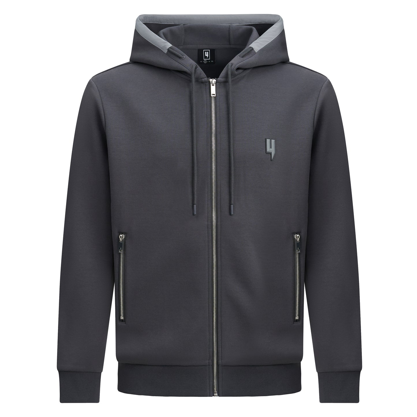 GREY MIXED CONTRAST HOODY