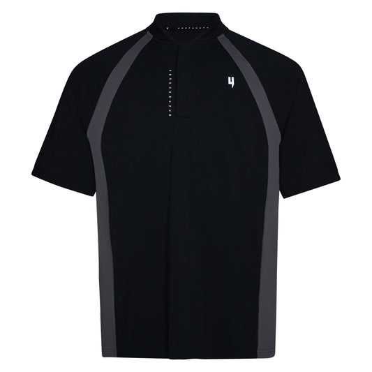 PERFORMANCE HYBRID CREW POLO BLACK/GREY