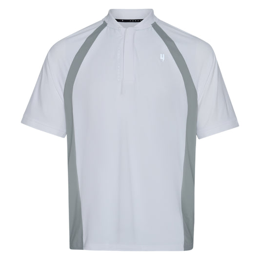 PERFORMANCE HYBRID CREW POLO WHITE/GREY