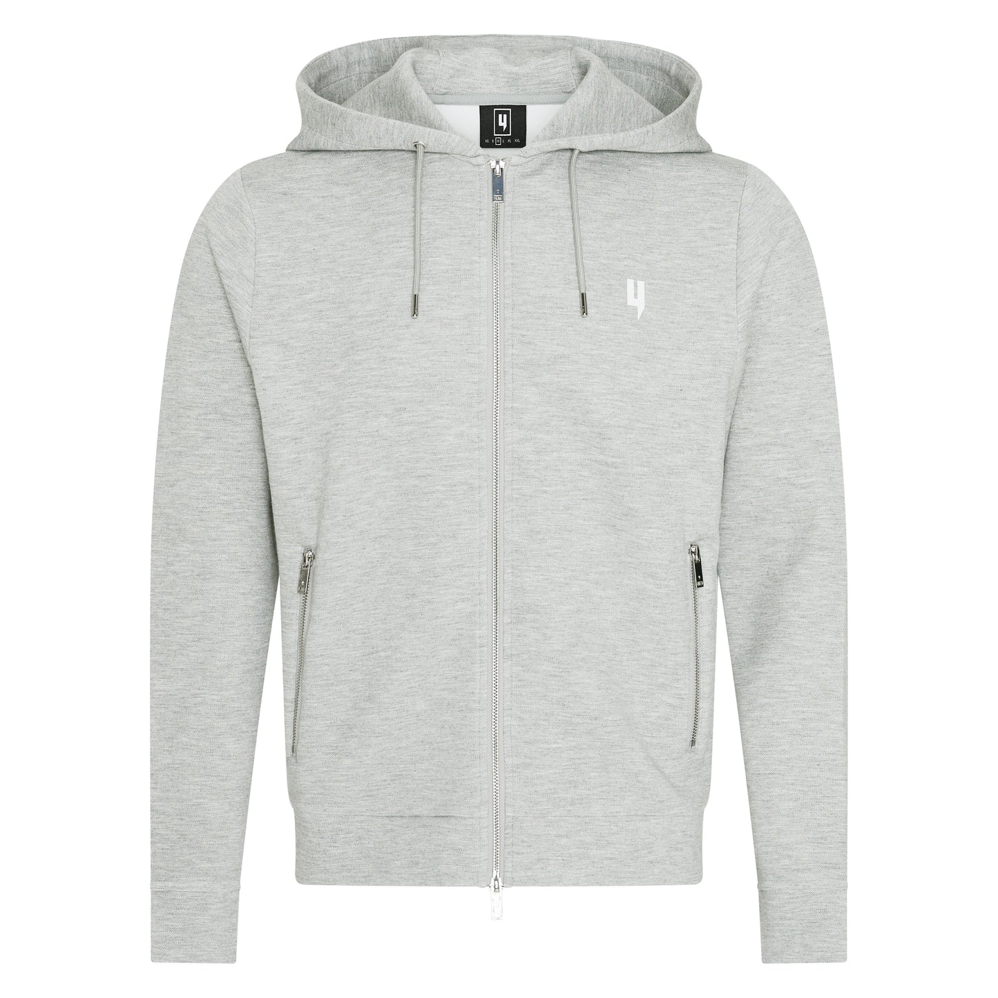 GREY LUX ZIP UP HOODY