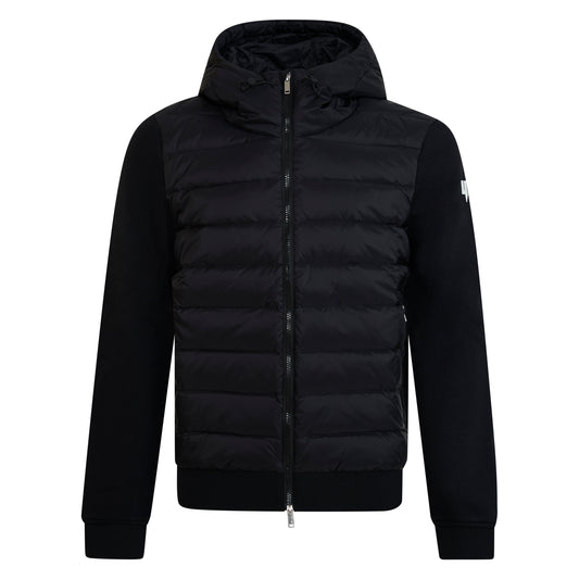 QUILTED PANEL JACKET BLACK