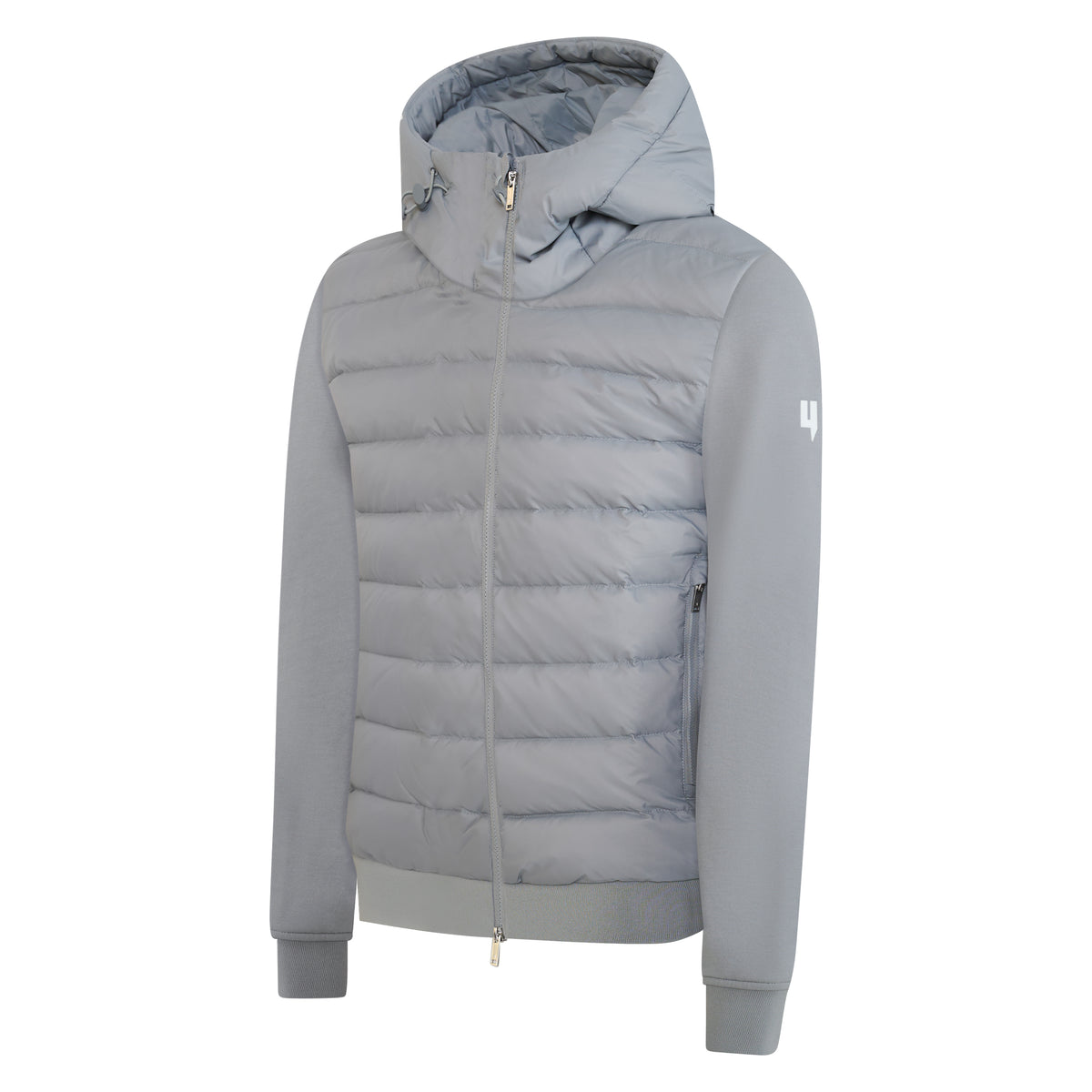 QUILTED PANEL JACKET GREY
