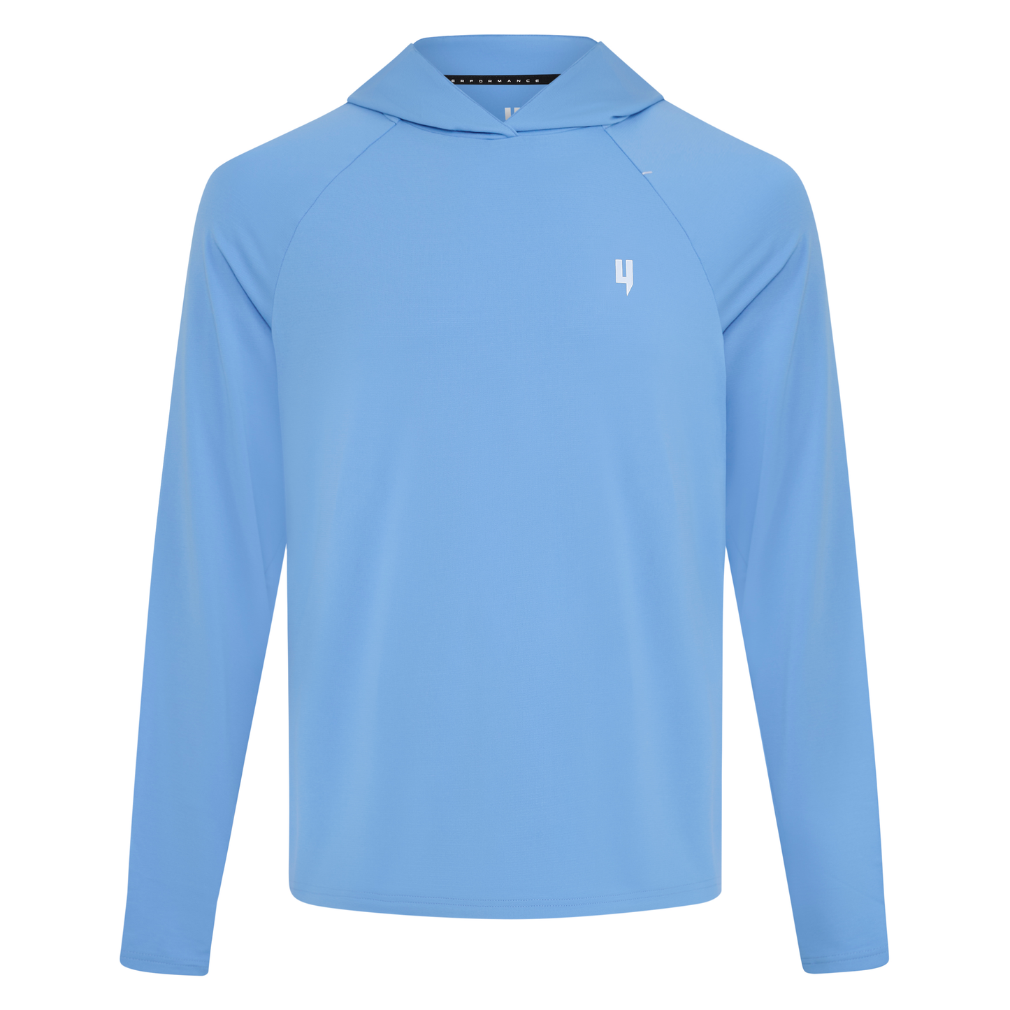 PERFORMANCE HOODED LONG SLEEVE TEE SKY BLUE