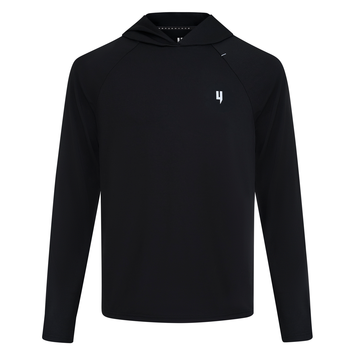 PERFORMANCE HOODED LONG SLEEVE TEE BLACK