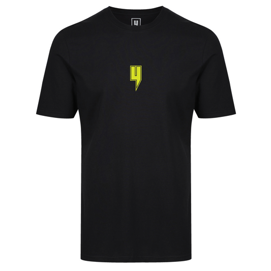 BLACK TEE NEON OUTLINE Y LOGO