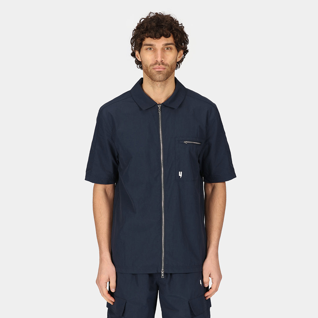 LUX CO-ORD SHIRT NAVY