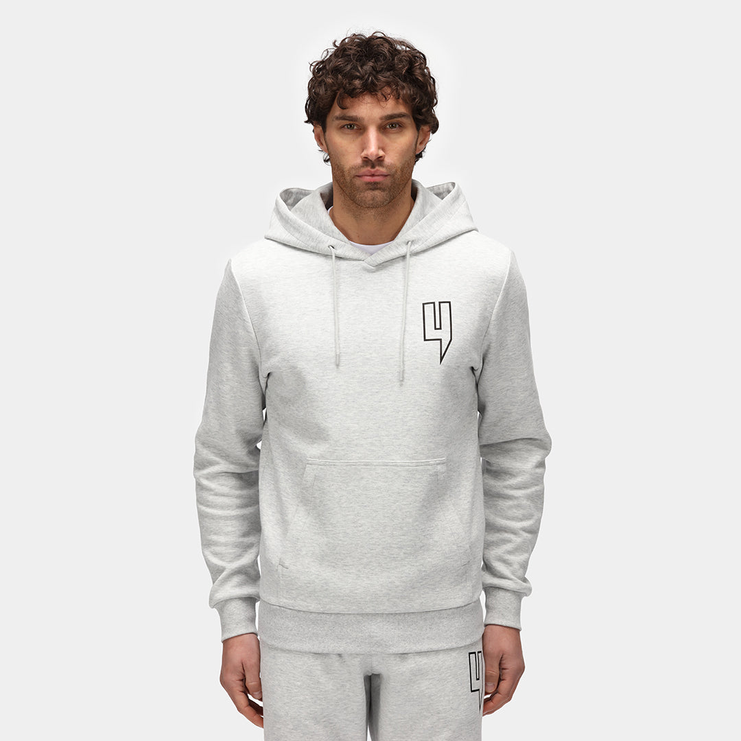 GREY HOODY LARGE OUTLINE Y LOGO