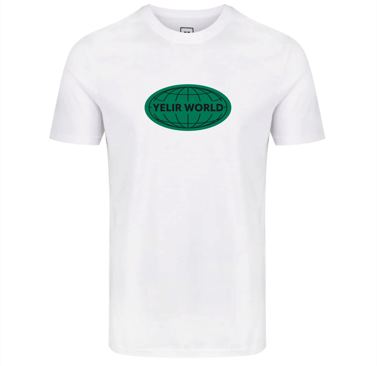 GLOBE TEE WHITE GREEN