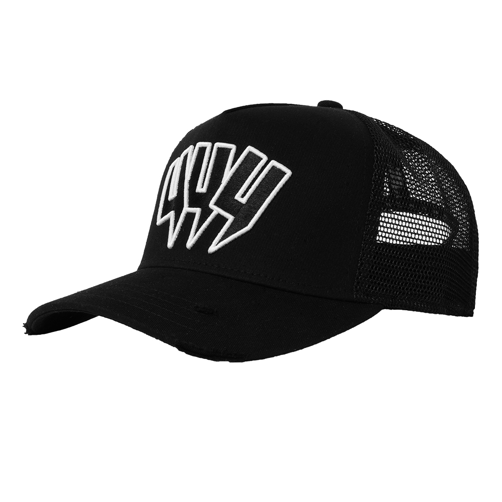 YYY CAP BLACK WHITE OUTLINE