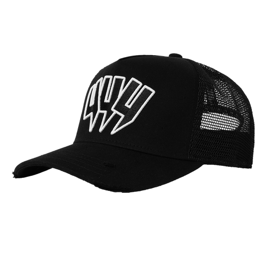 YYY CAP BLACK WHITE OUTLINE