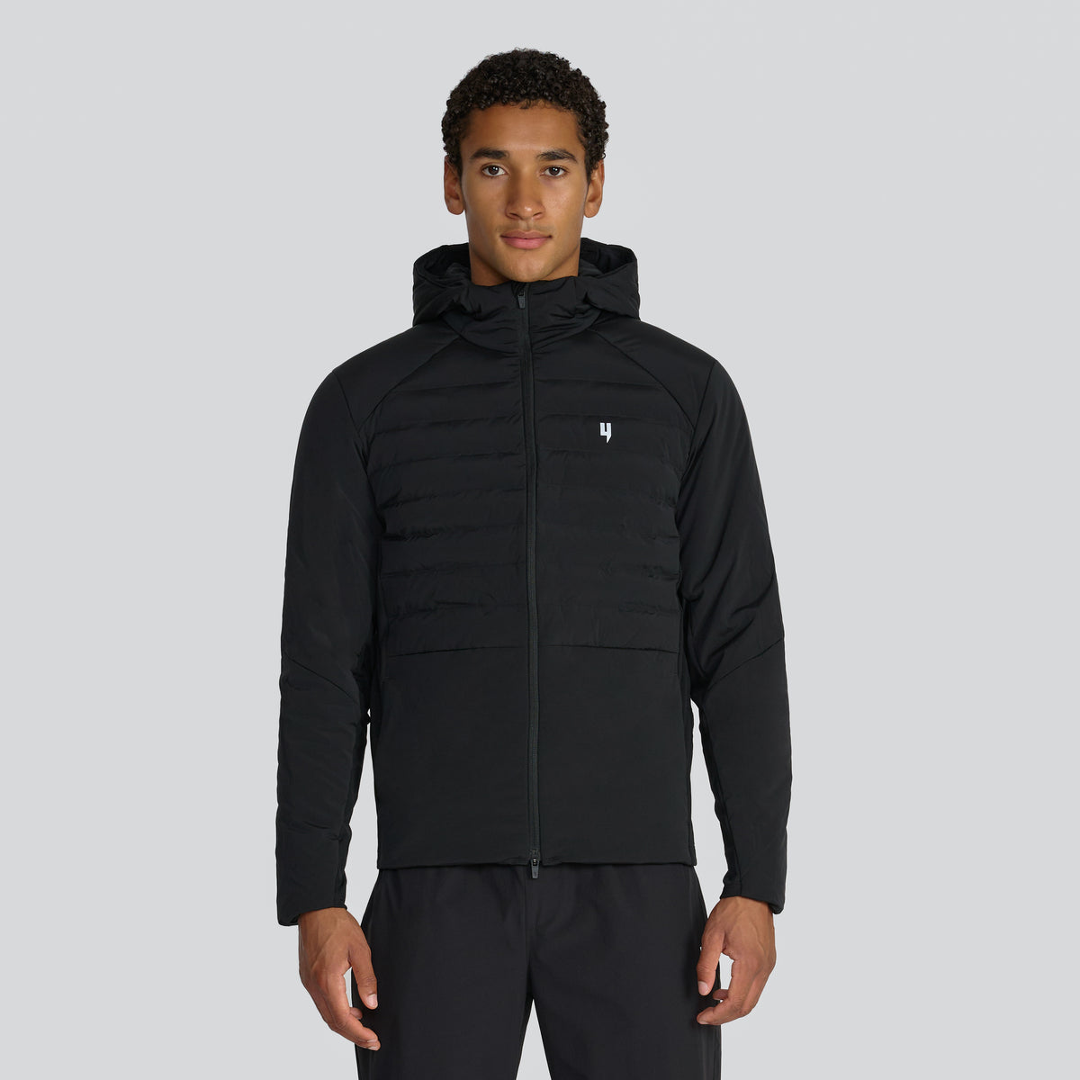 LIGHTWEIGHT QUILTED JACKET BLACK