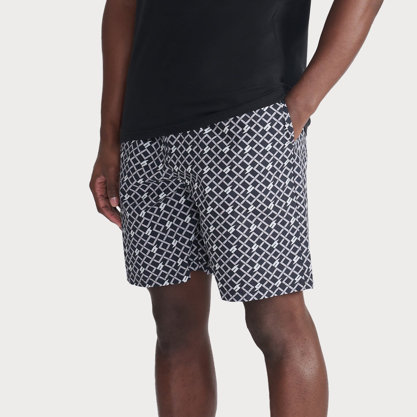 LOUNGEWEAR SET MULTI Y BLACK WHITE