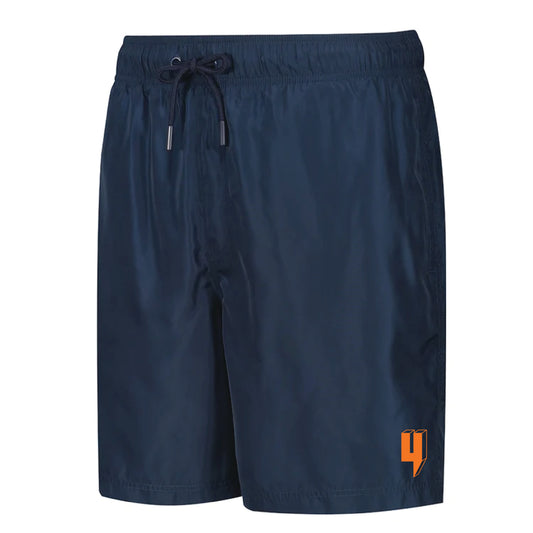 3D LOGO SWIM SHORTS NAVY NEON ORANGE