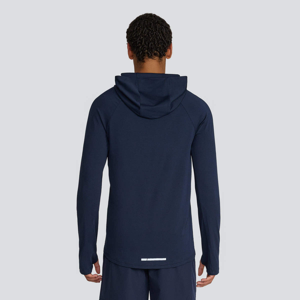 PERFORMANCE HOODED LONG SLEEVE TEE NAVY