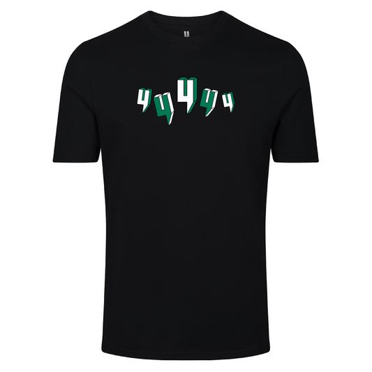 BLACK TEE FIVE Y LOGO GREEN