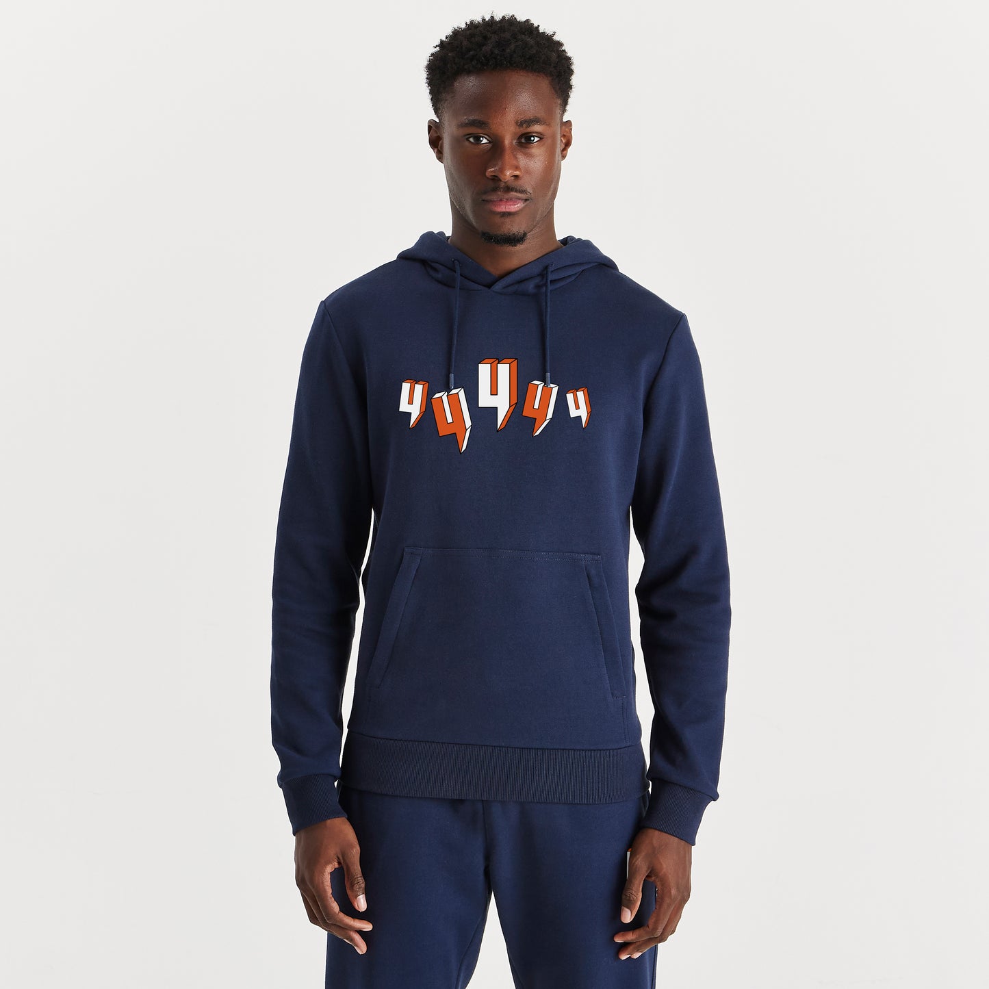 NAVY HOODY FIVE Y LOGO ORANGE