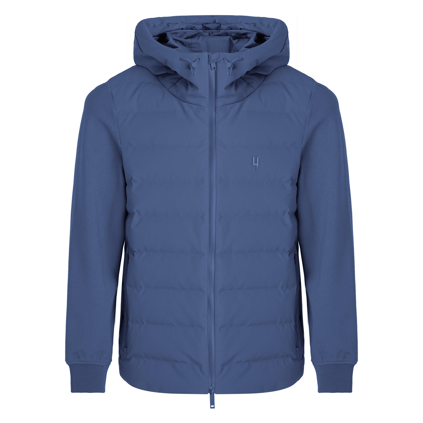 QUILTED PANEL JACKET BLUE