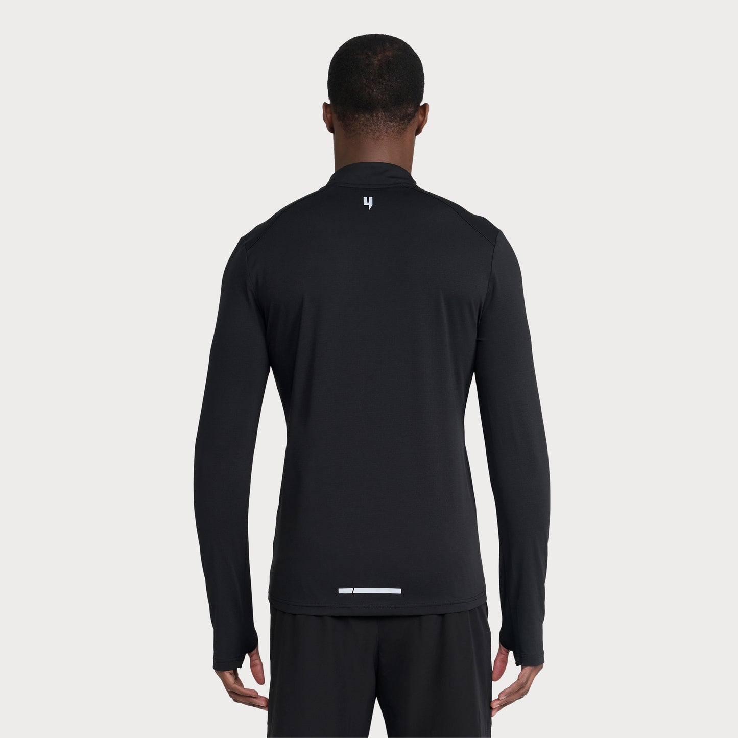 PERFORMANCE 1/2 ZIP TOP BLACK/BLUE