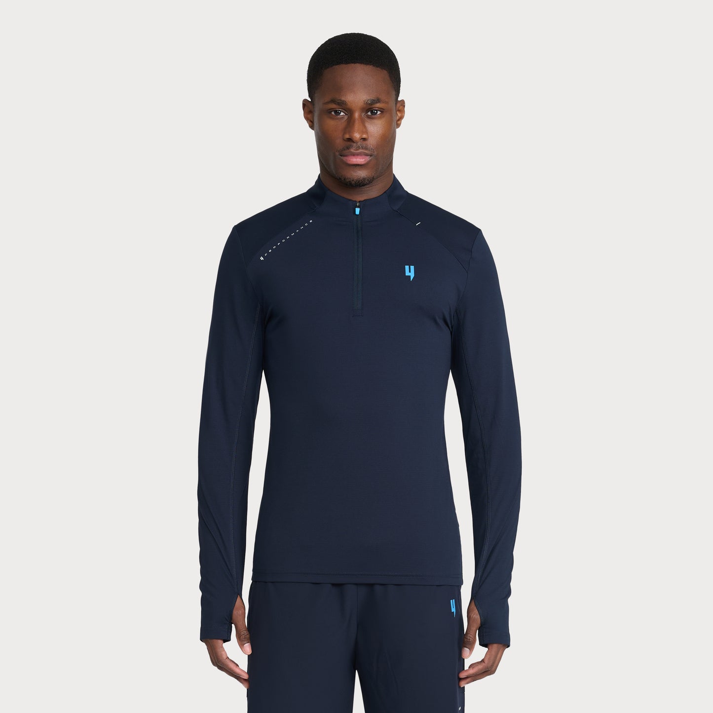 PERFORMANCE 1/2 ZIP TOP NAVY/BLUE