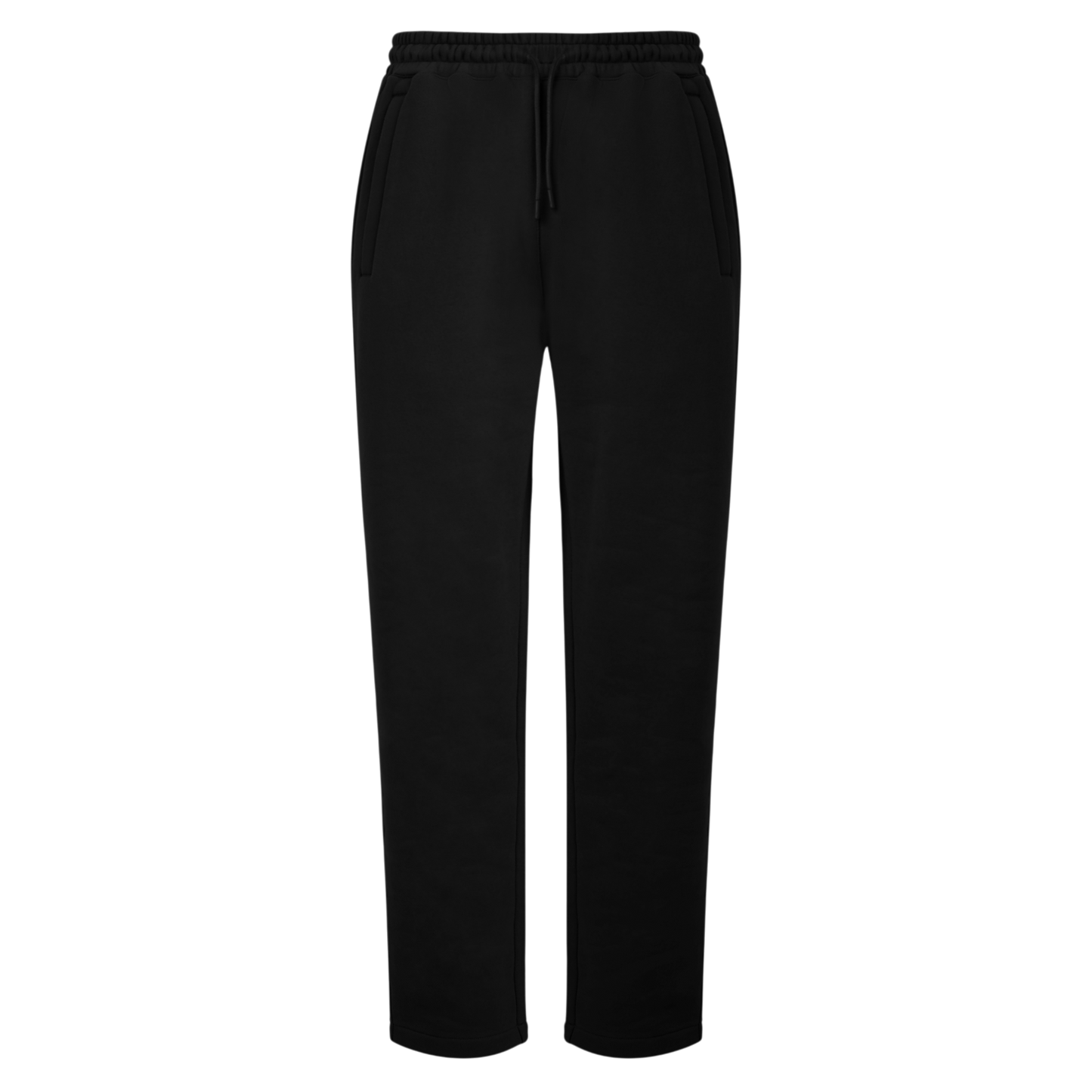 BLACK RELAXED FIT LUX JOGGERS