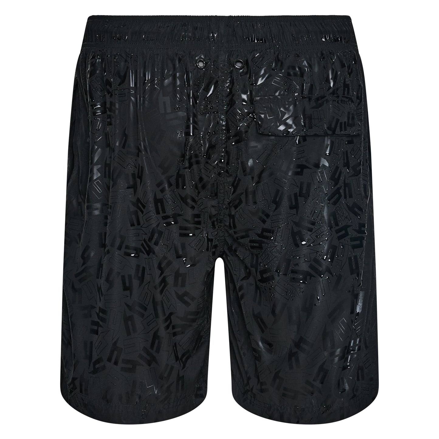 BLACK DISAPPEARING Y SWIM SHORTS
