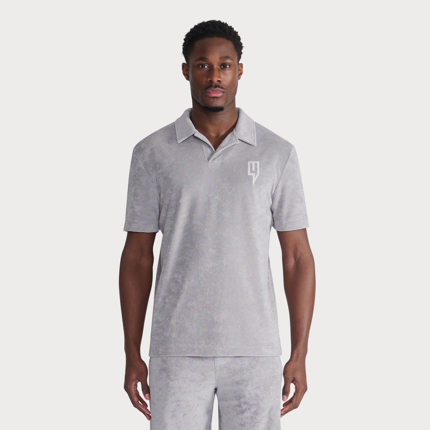 TOWELLING POLO GREY