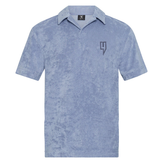 TOWELLING POLO BLUE