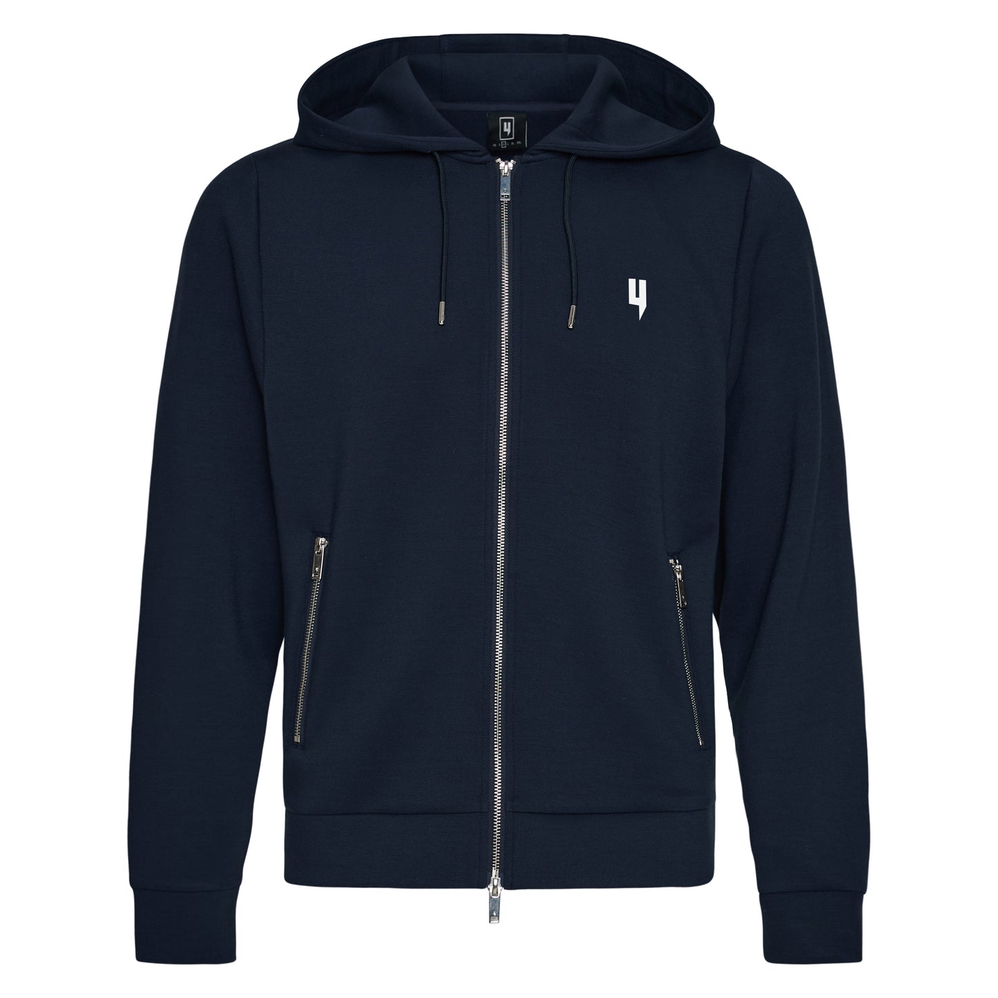 NAVY LUX ZIP UP HOODY