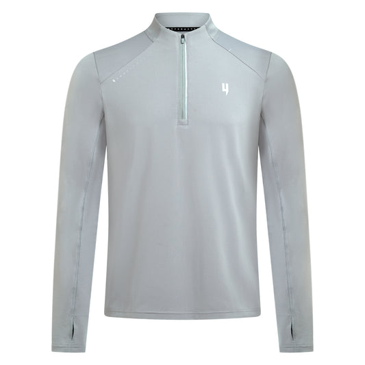PERFORMANCE 1/2 ZIP TOP LIGHT GREY