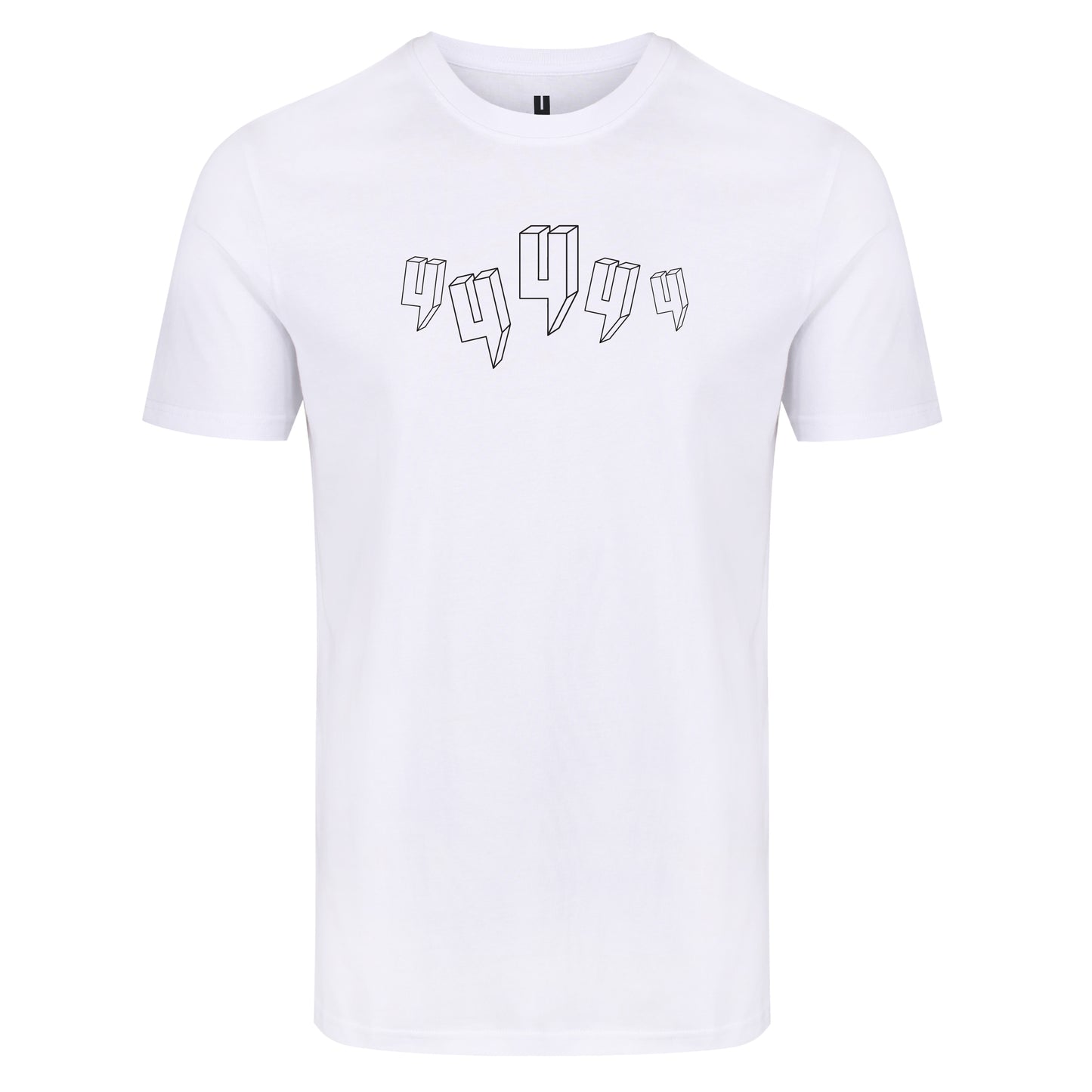 WHITE TEE FIVE Y LOGO BLACK OUTLINE