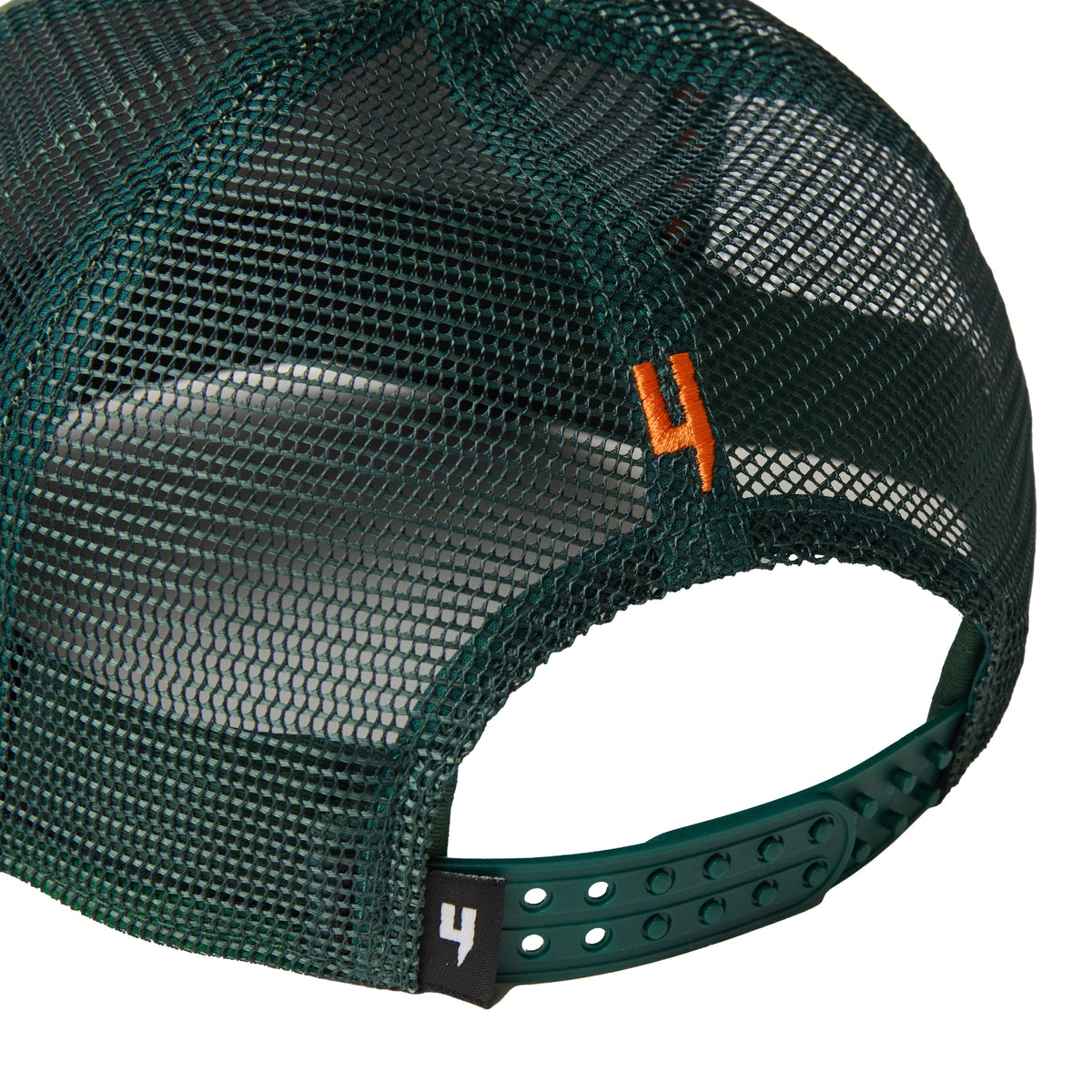 YYY CAP DARK GREEN ORANGE OUTLINE