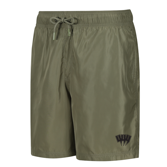 YYY OUTLINE LOGO SWIM SHORTS KHAKI BLACK